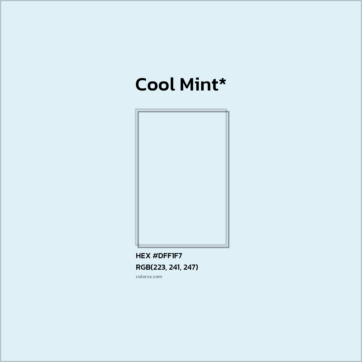 HEX #DFF1F7 Color Name, Color Code, Palettes, Similar Paints, Images