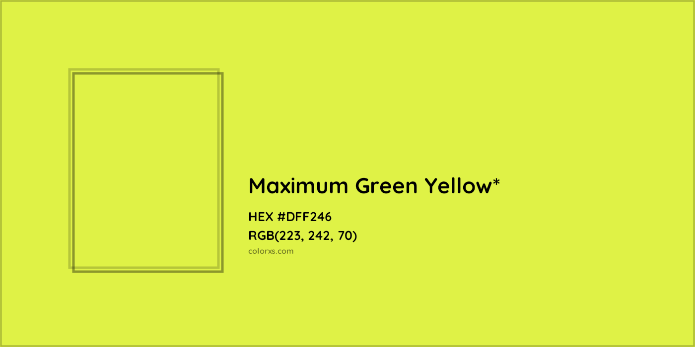 HEX #DFF246 Color Name, Color Code, Palettes, Similar Paints, Images