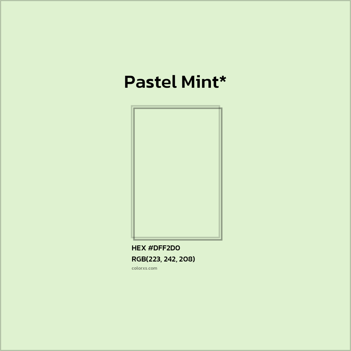 HEX #DFF2D0 Color Name, Color Code, Palettes, Similar Paints, Images