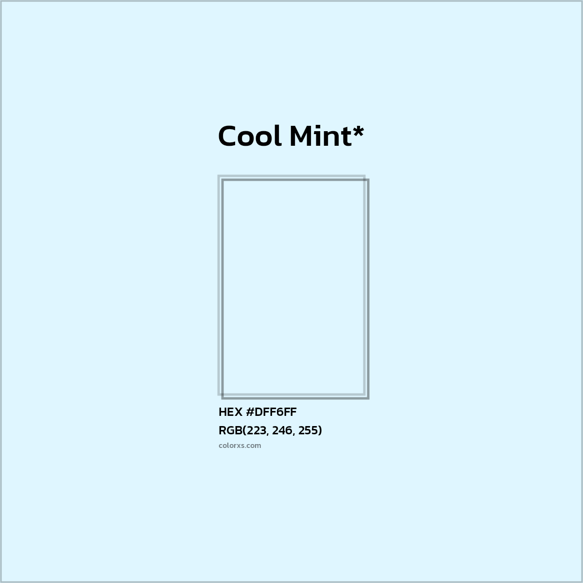 HEX #DFF6FF Color Name, Color Code, Palettes, Similar Paints, Images
