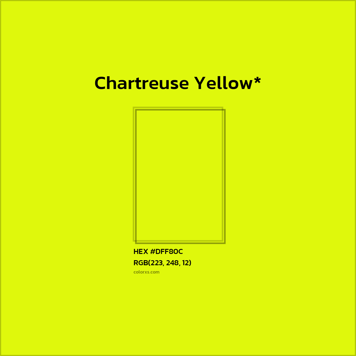 HEX #DFF80C Color Name, Color Code, Palettes, Similar Paints, Images
