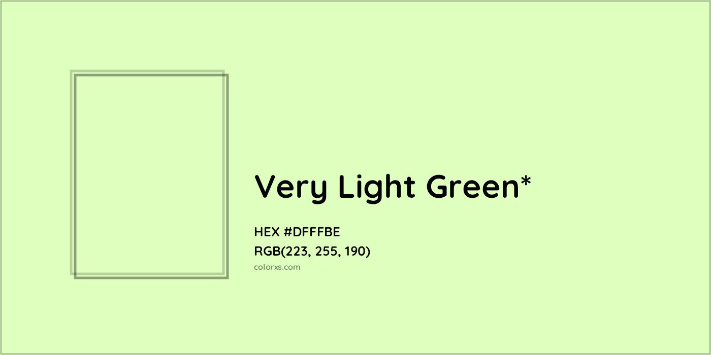 HEX #DFFFBE Color Name, Color Code, Palettes, Similar Paints, Images