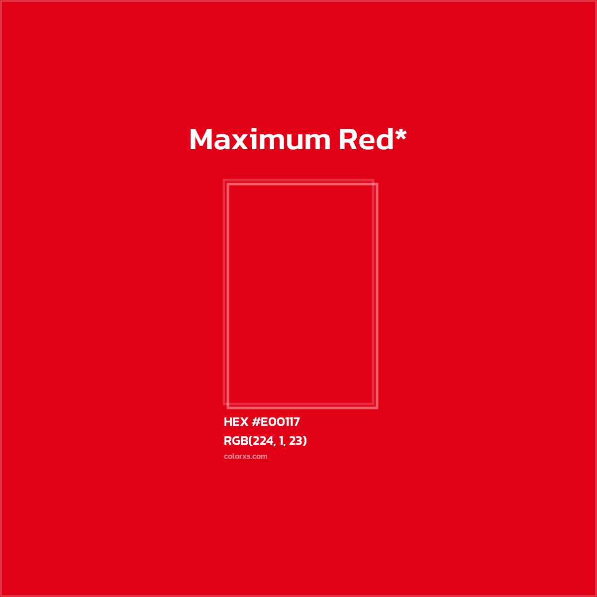 HEX #E00117 Color Name, Color Code, Palettes, Similar Paints, Images
