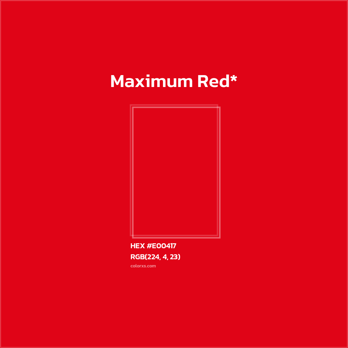 HEX #E00417 Color Name, Color Code, Palettes, Similar Paints, Images