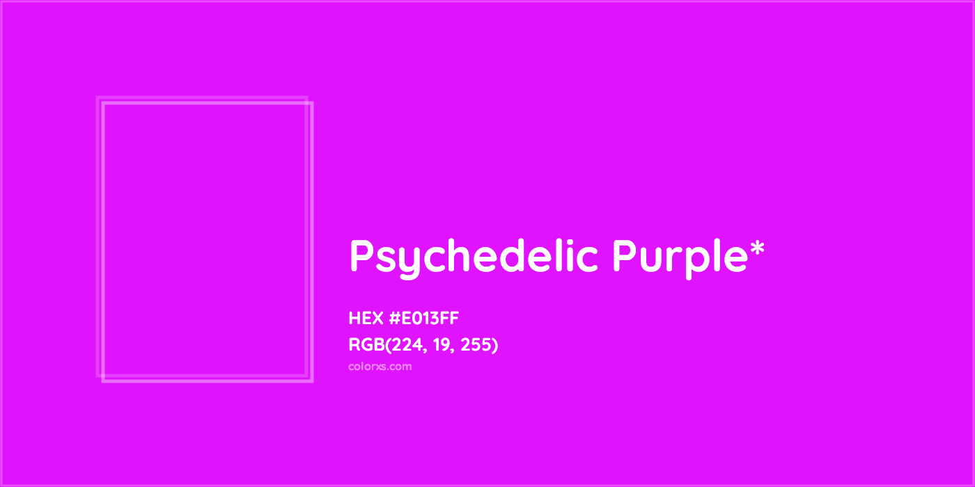 HEX #E013FF Color Name, Color Code, Palettes, Similar Paints, Images