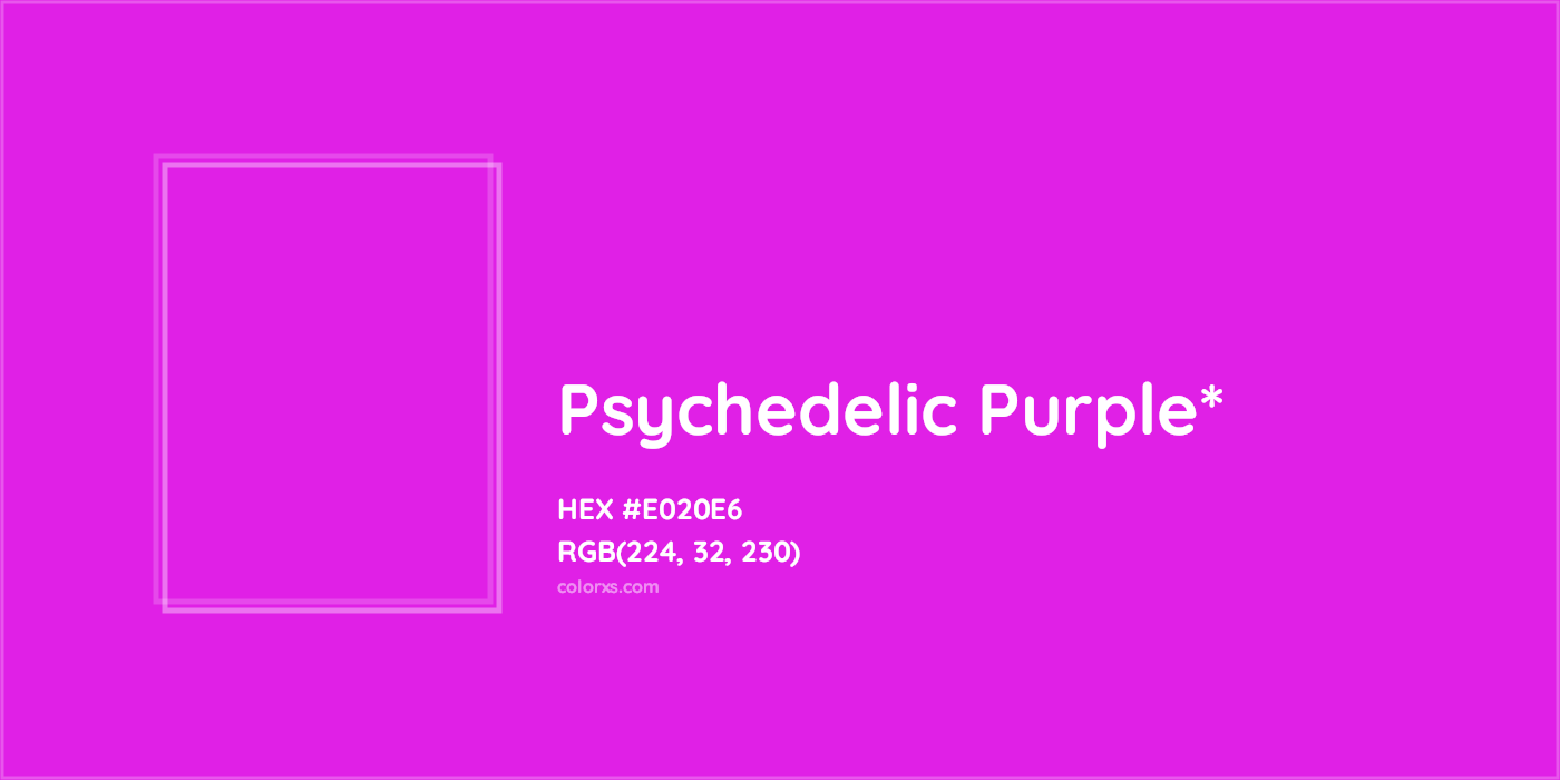 HEX #E020E6 Color Name, Color Code, Palettes, Similar Paints, Images