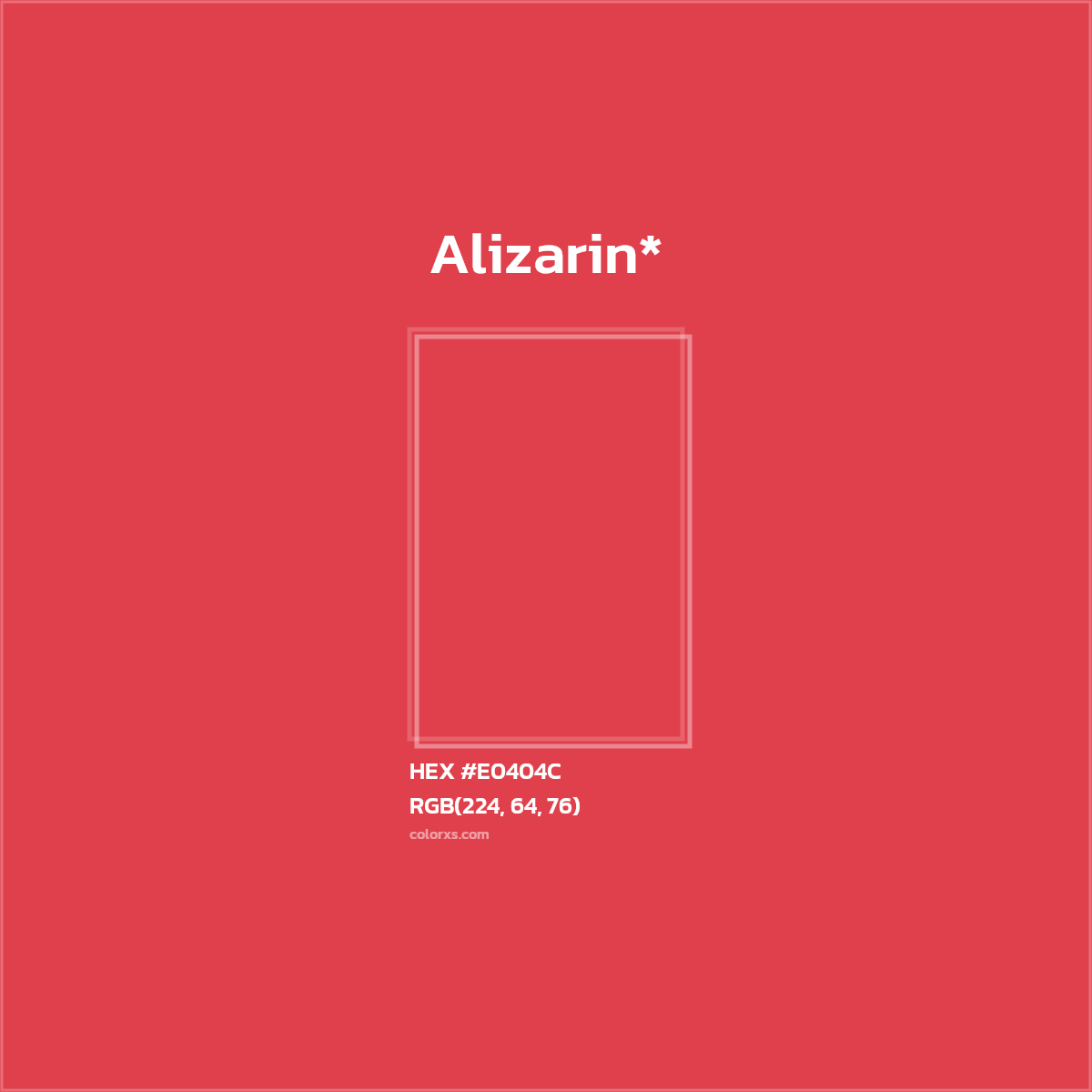 HEX #E0404C Color Name, Color Code, Palettes, Similar Paints, Images