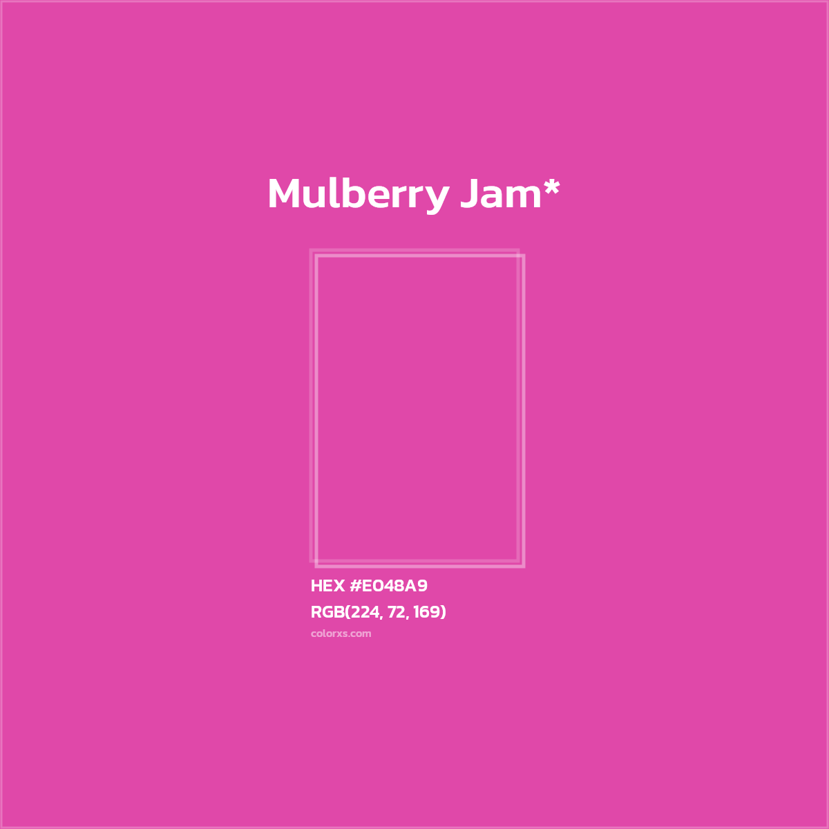 HEX #E048A9 Color Name, Color Code, Palettes, Similar Paints, Images