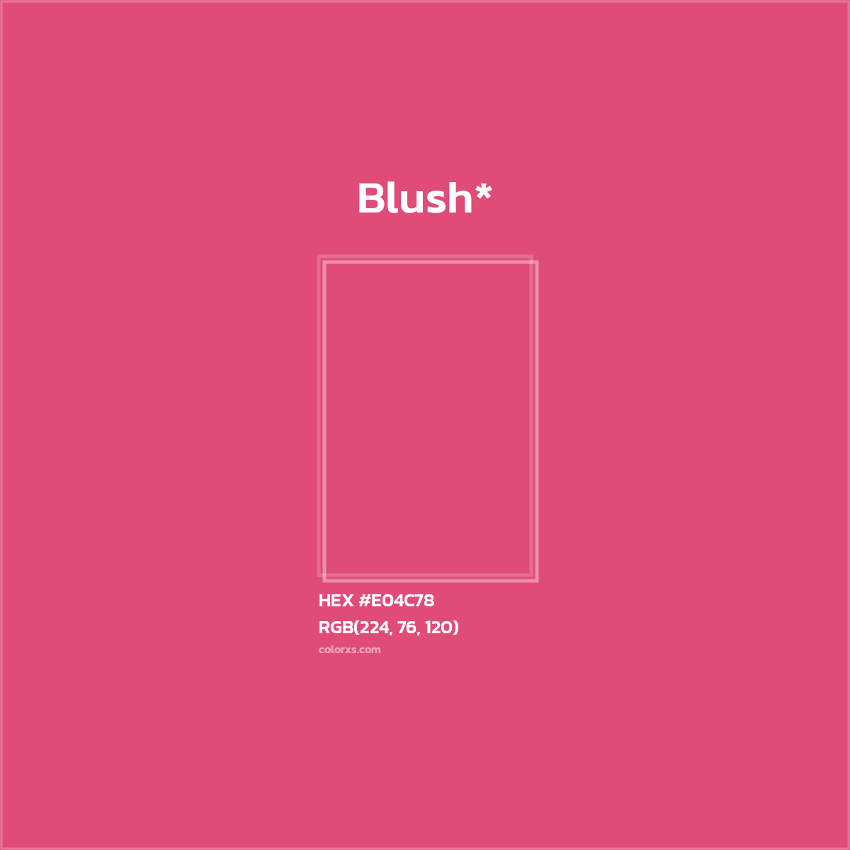 HEX #E04C78 Color Name, Color Code, Palettes, Similar Paints, Images