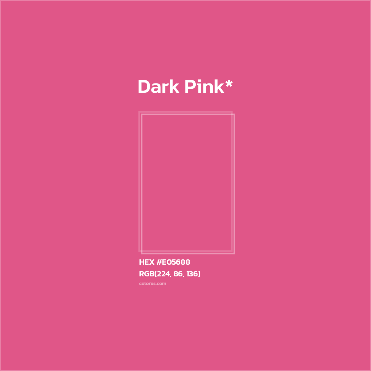 HEX #E05688 Color Name, Color Code, Palettes, Similar Paints, Images