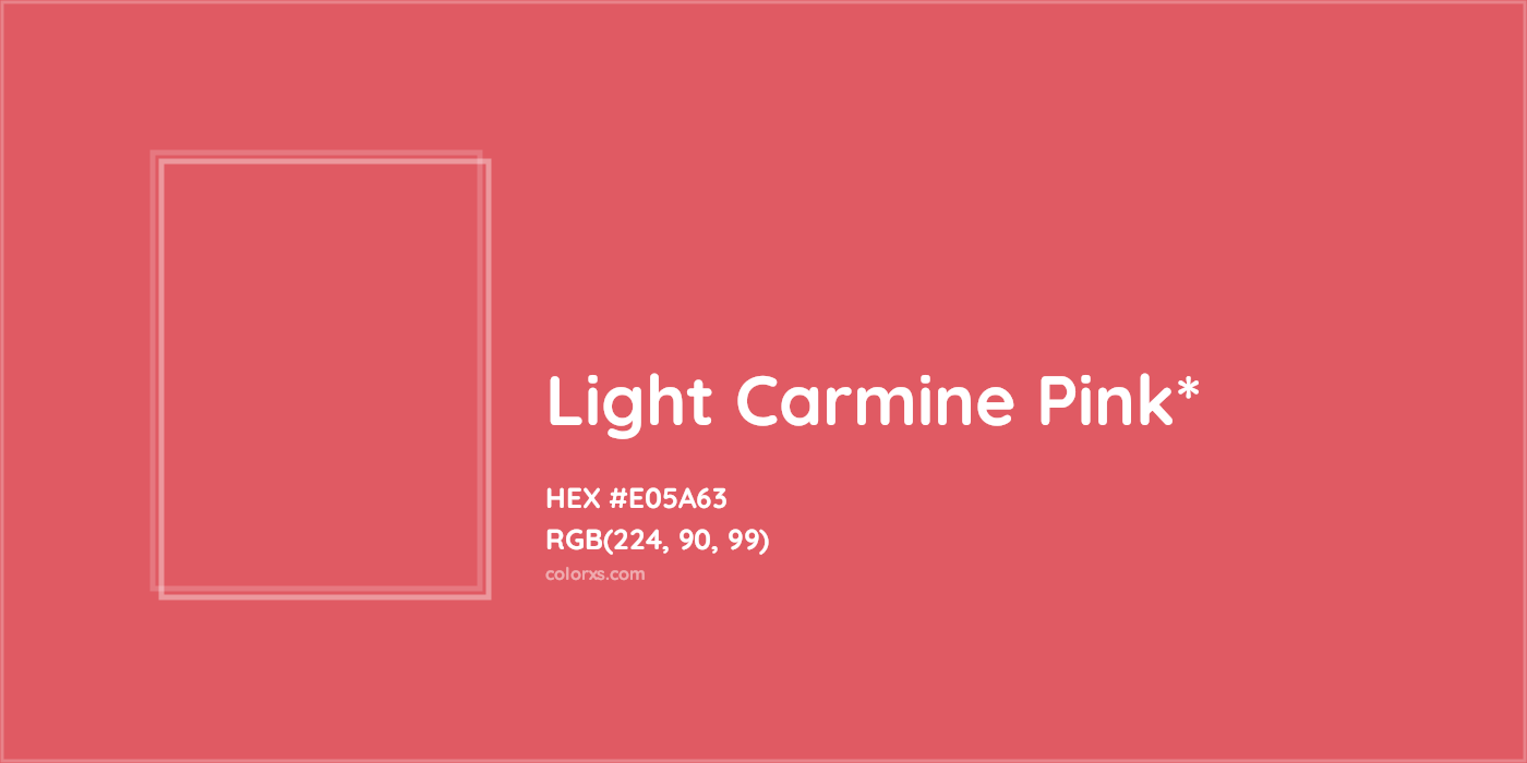 HEX #E05A63 Color Name, Color Code, Palettes, Similar Paints, Images
