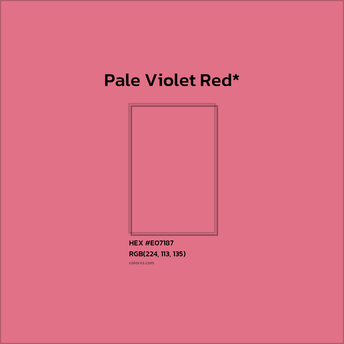 HEX #E07187 Color Name, Color Code, Palettes, Similar Paints, Images