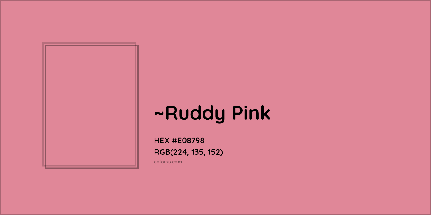 HEX #E08798 Color Name, Color Code, Palettes, Similar Paints, Images