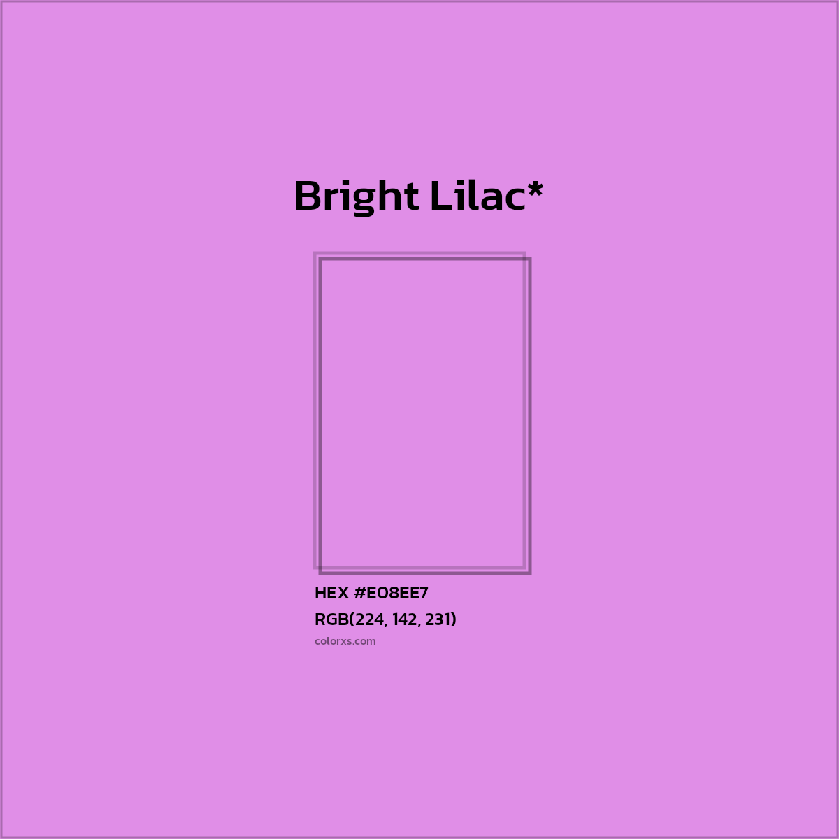HEX #E08EE7 Color Name, Color Code, Palettes, Similar Paints, Images