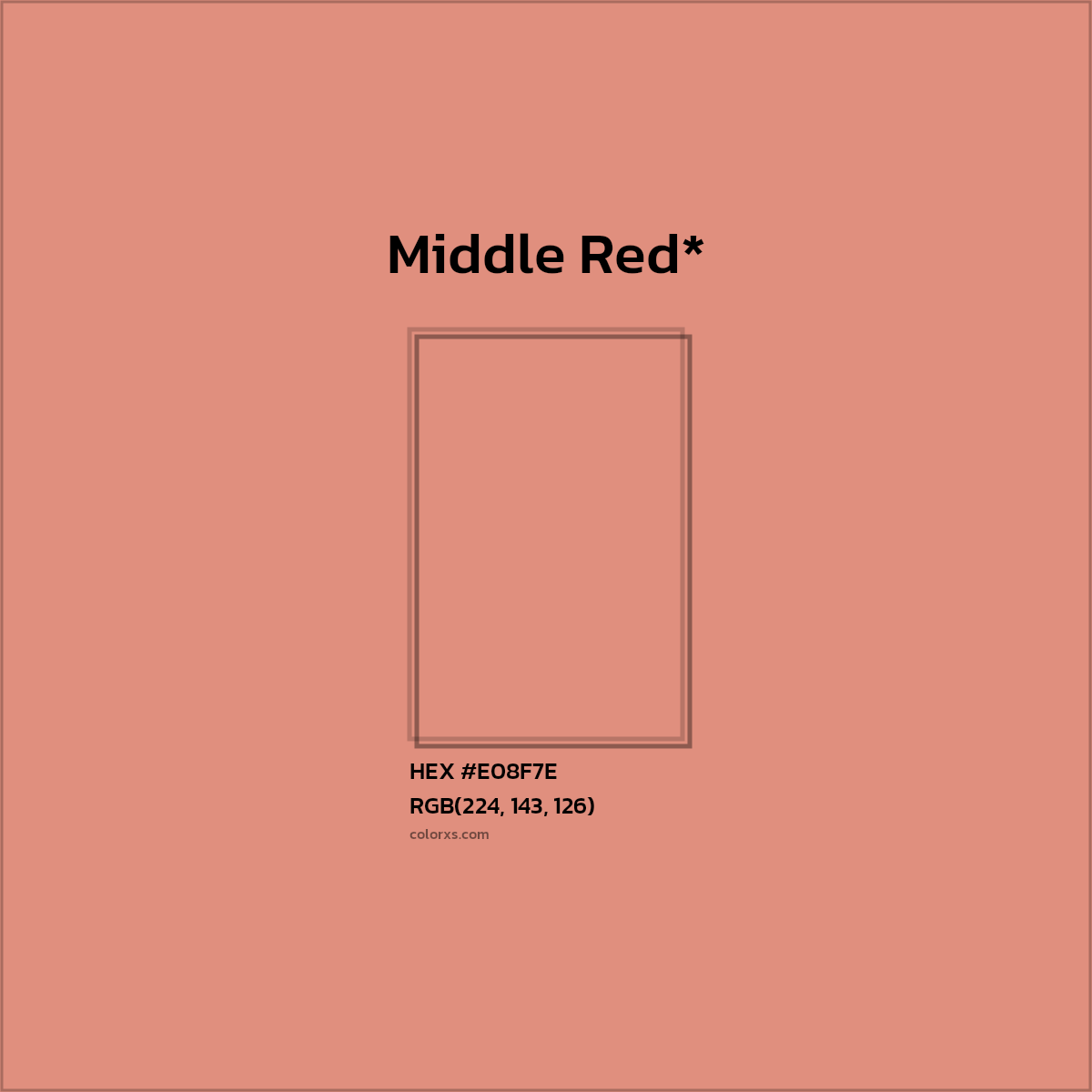 HEX #E08F7E Color Name, Color Code, Palettes, Similar Paints, Images
