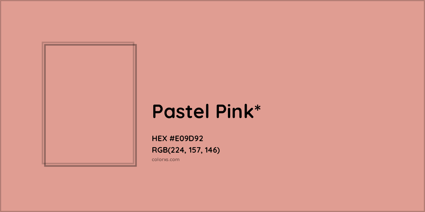 HEX #E09D92 Color Name, Color Code, Palettes, Similar Paints, Images