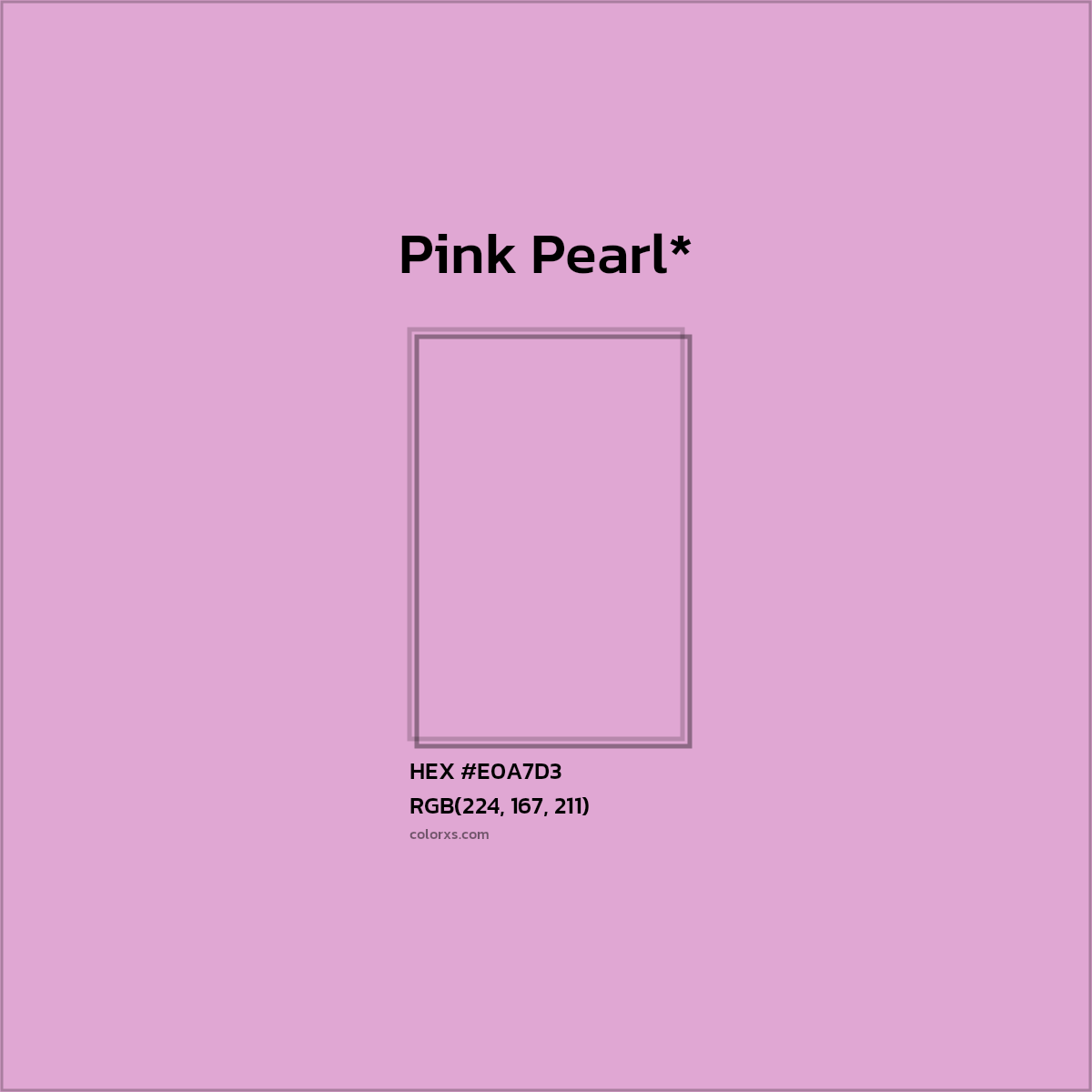 HEX #E0A7D3 Color Name, Color Code, Palettes, Similar Paints, Images