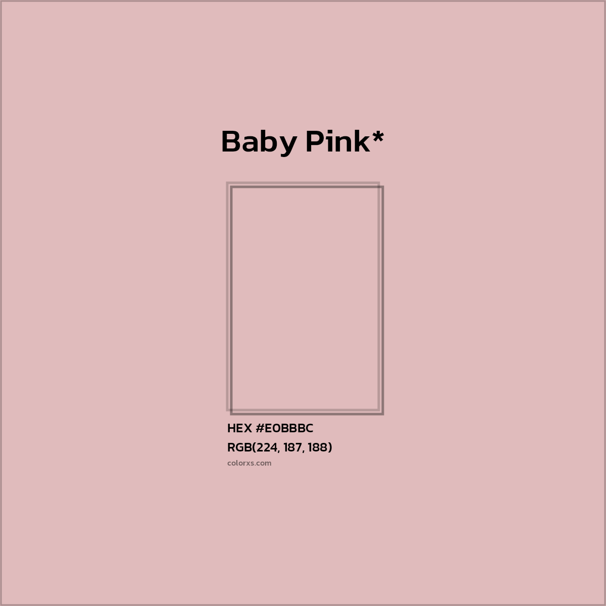 HEX #E0BBBC Color Name, Color Code, Palettes, Similar Paints, Images