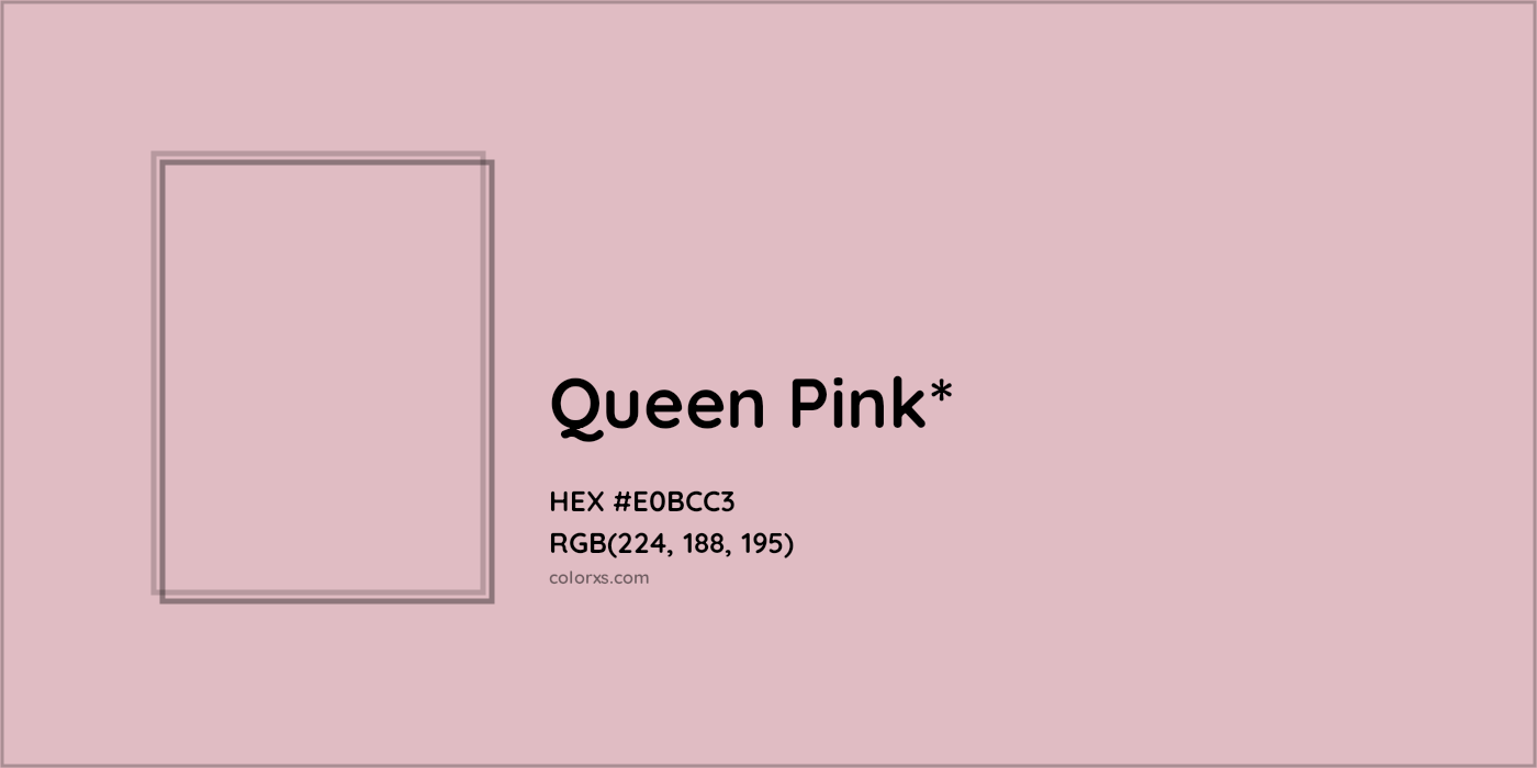 HEX #E0BCC3 Color Name, Color Code, Palettes, Similar Paints, Images