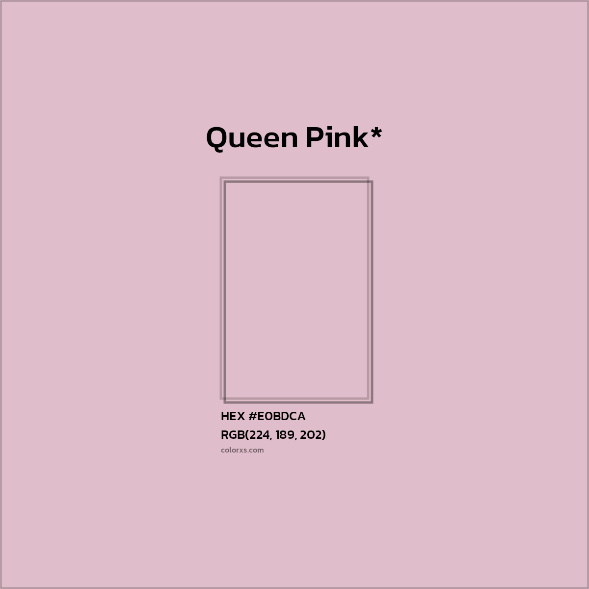 HEX #E0BDCA Color Name, Color Code, Palettes, Similar Paints, Images