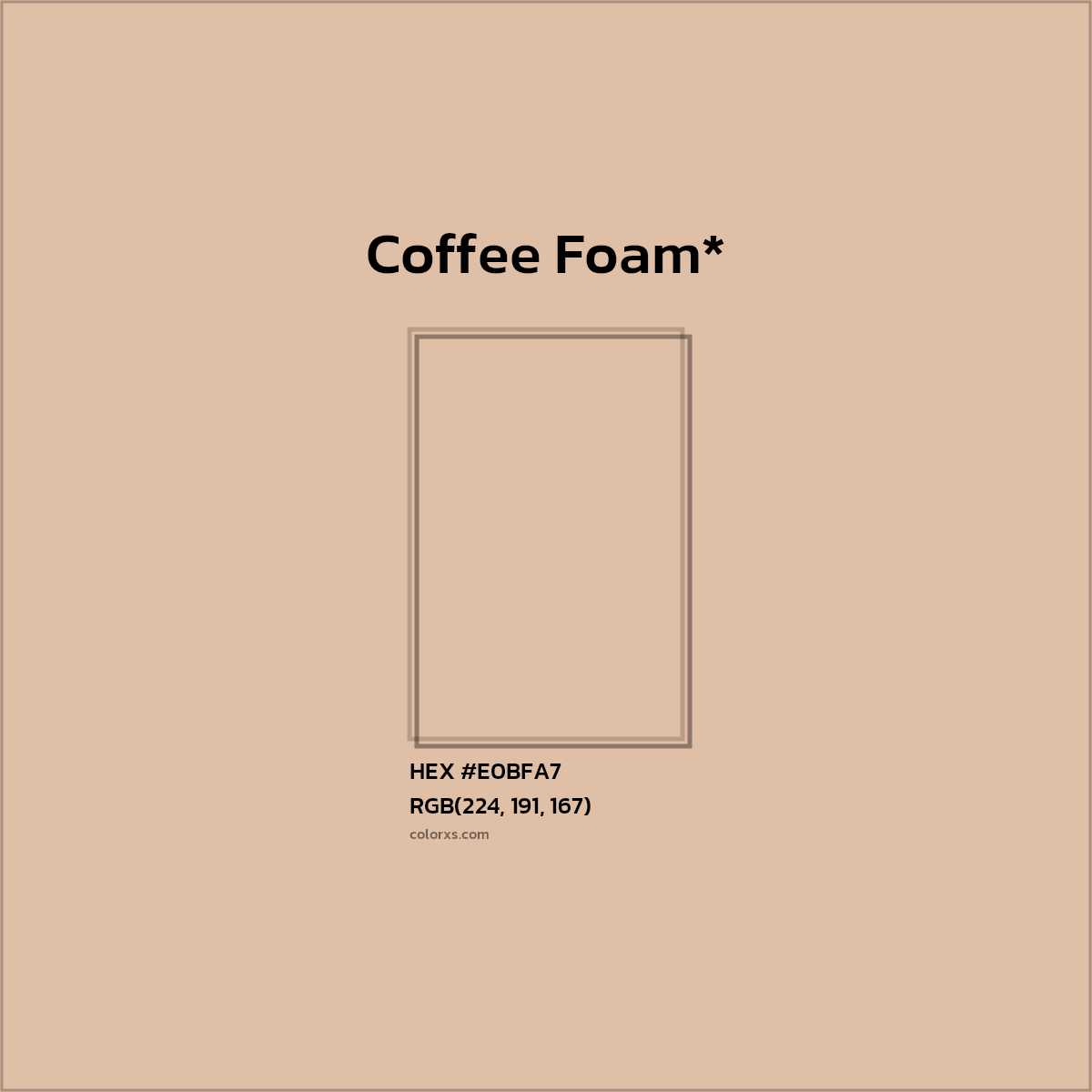 HEX #E0BFA7 Color Name, Color Code, Palettes, Similar Paints, Images