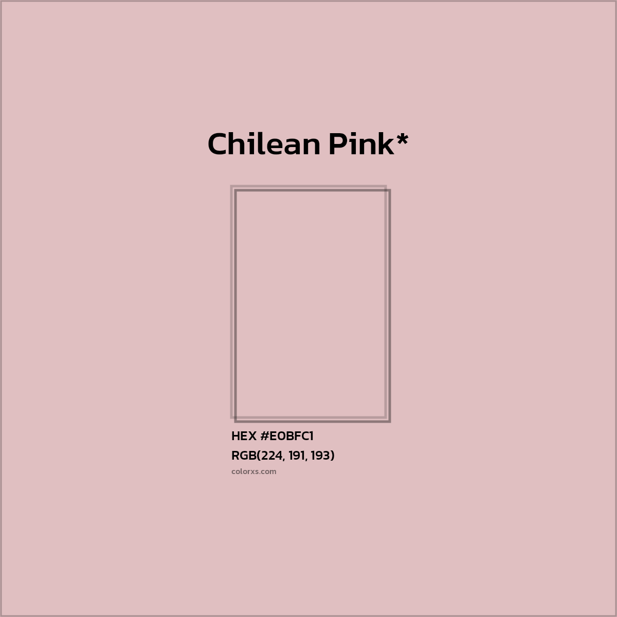 HEX #E0BFC1 Color Name, Color Code, Palettes, Similar Paints, Images