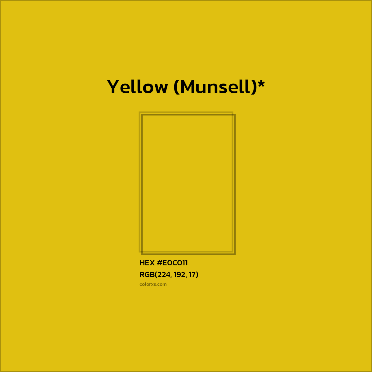 HEX #E0C011 Color Name, Color Code, Palettes, Similar Paints, Images