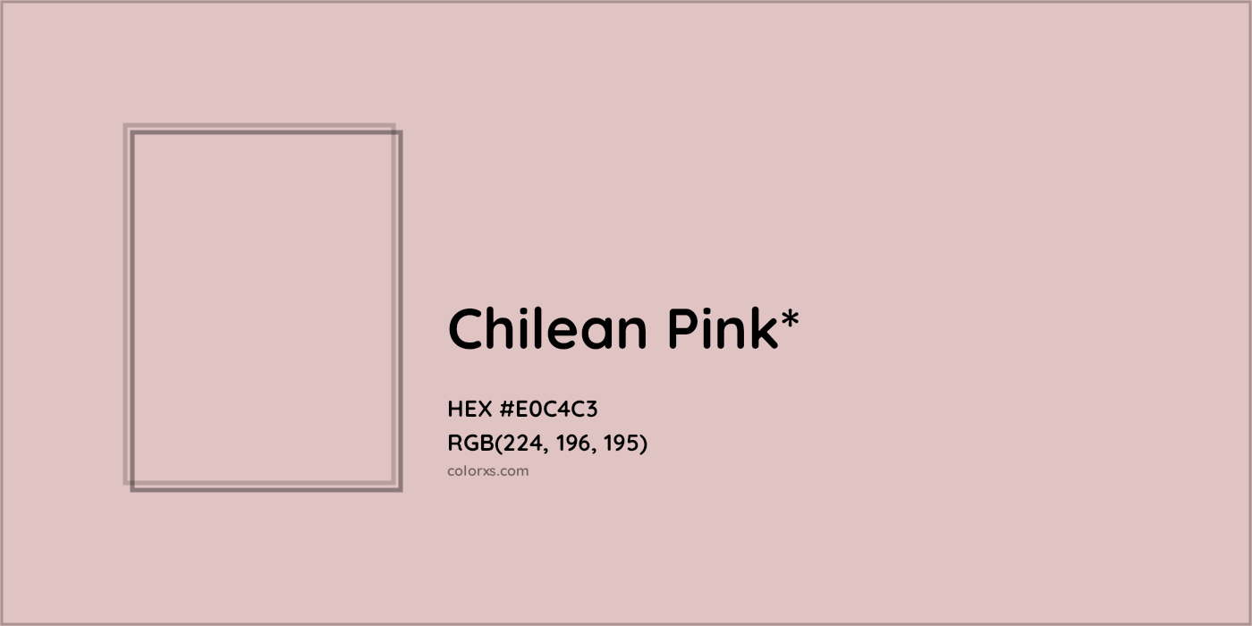 HEX #E0C4C3 Color Name, Color Code, Palettes, Similar Paints, Images