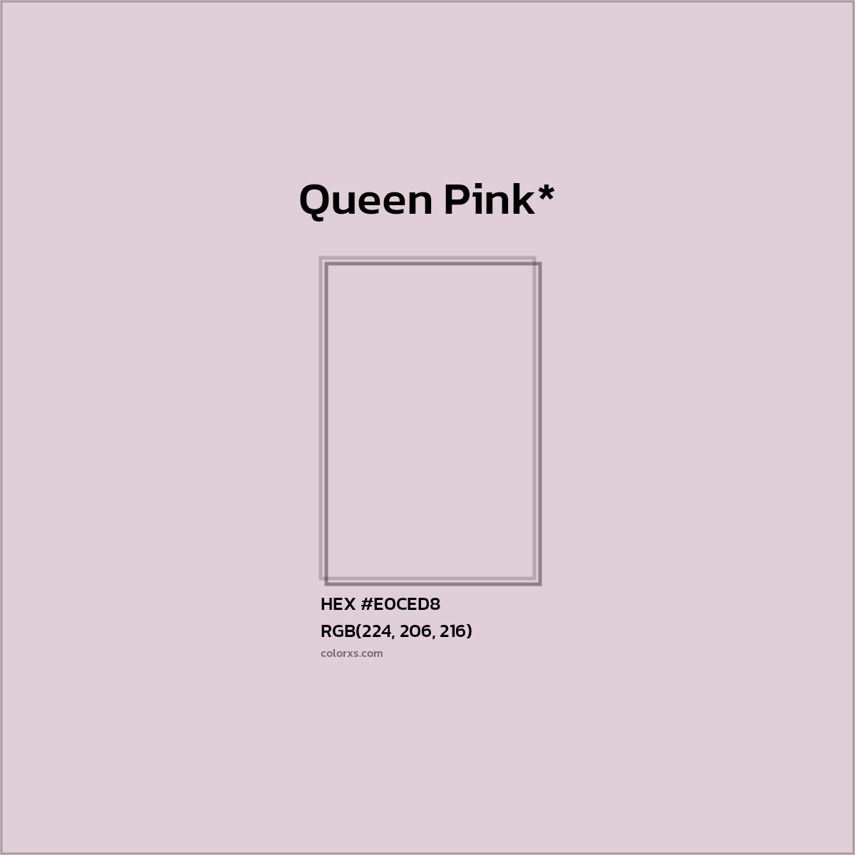 HEX #E0CED8 Color Name, Color Code, Palettes, Similar Paints, Images