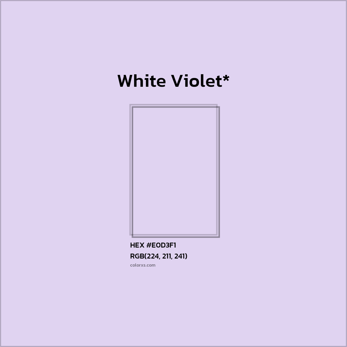HEX #E0D3F1 Color Name, Color Code, Palettes, Similar Paints, Images