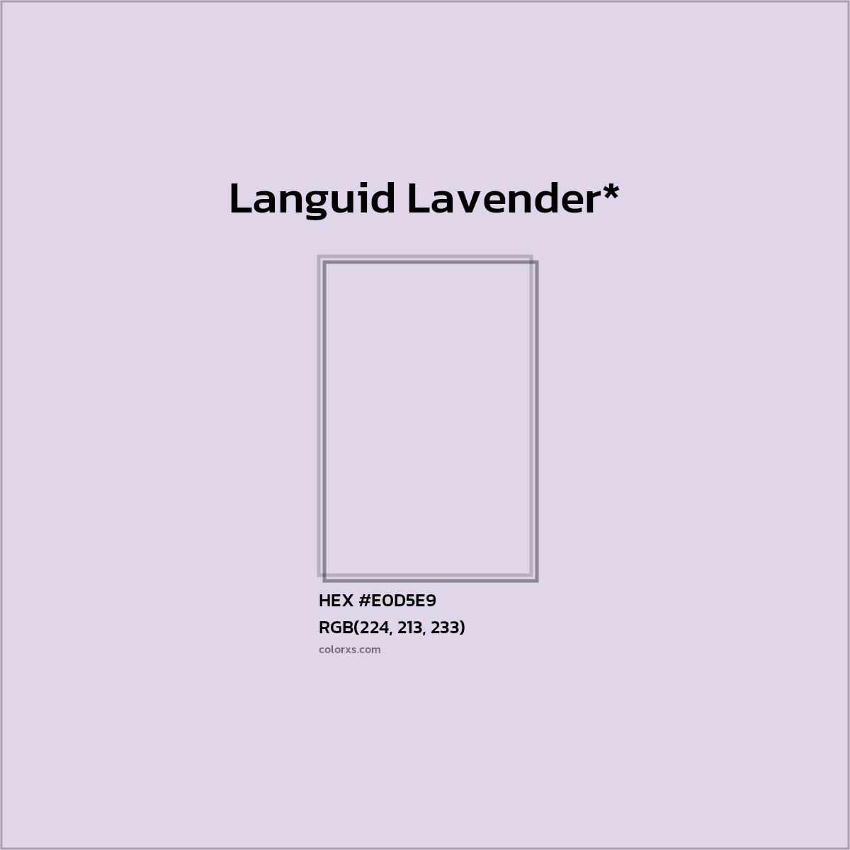 HEX #E0D5E9 Color Name, Color Code, Palettes, Similar Paints, Images