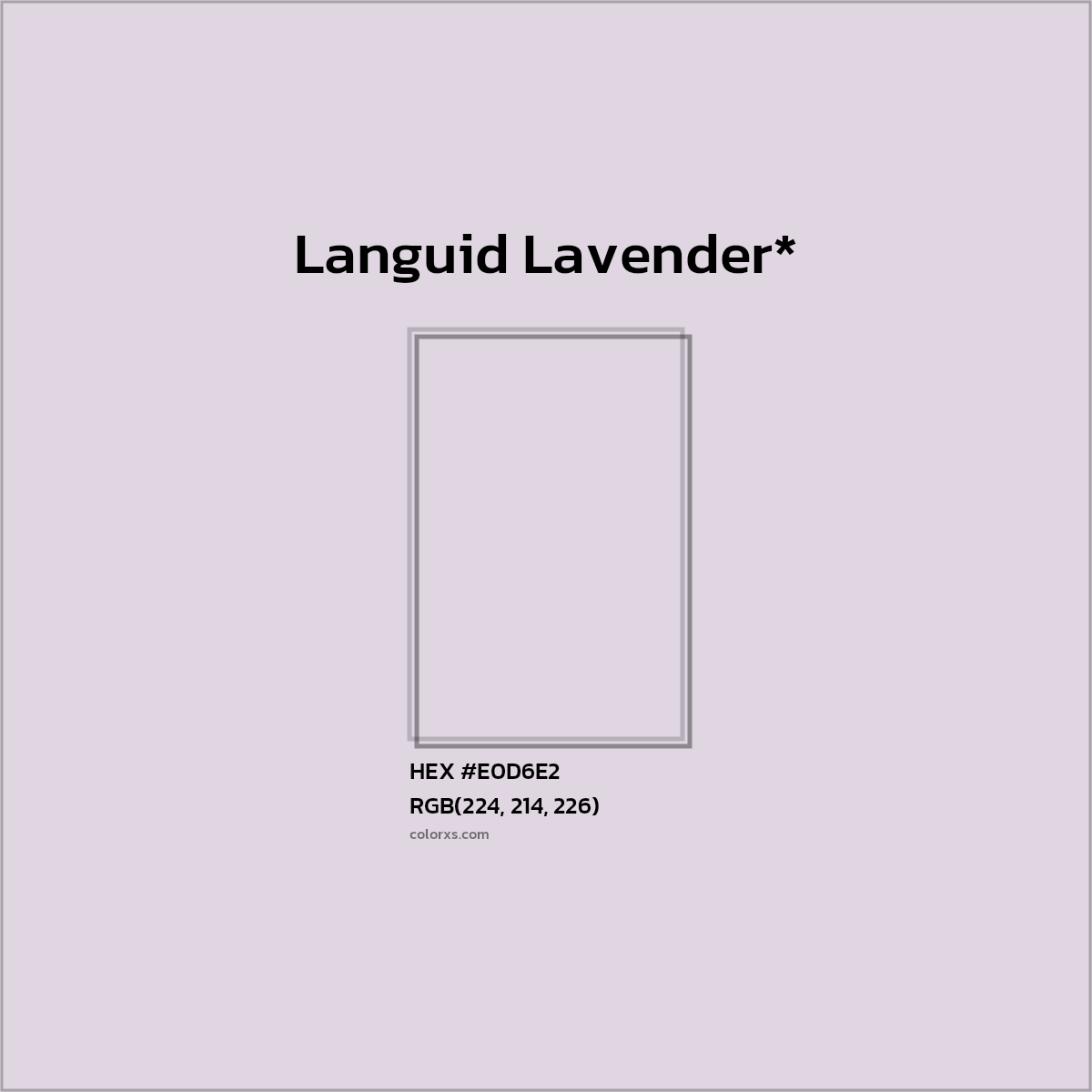 HEX #E0D6E2 Color Name, Color Code, Palettes, Similar Paints, Images