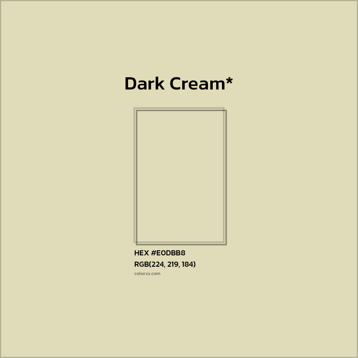 HEX #E0DBB8 Color Name, Color Code, Palettes, Similar Paints, Images