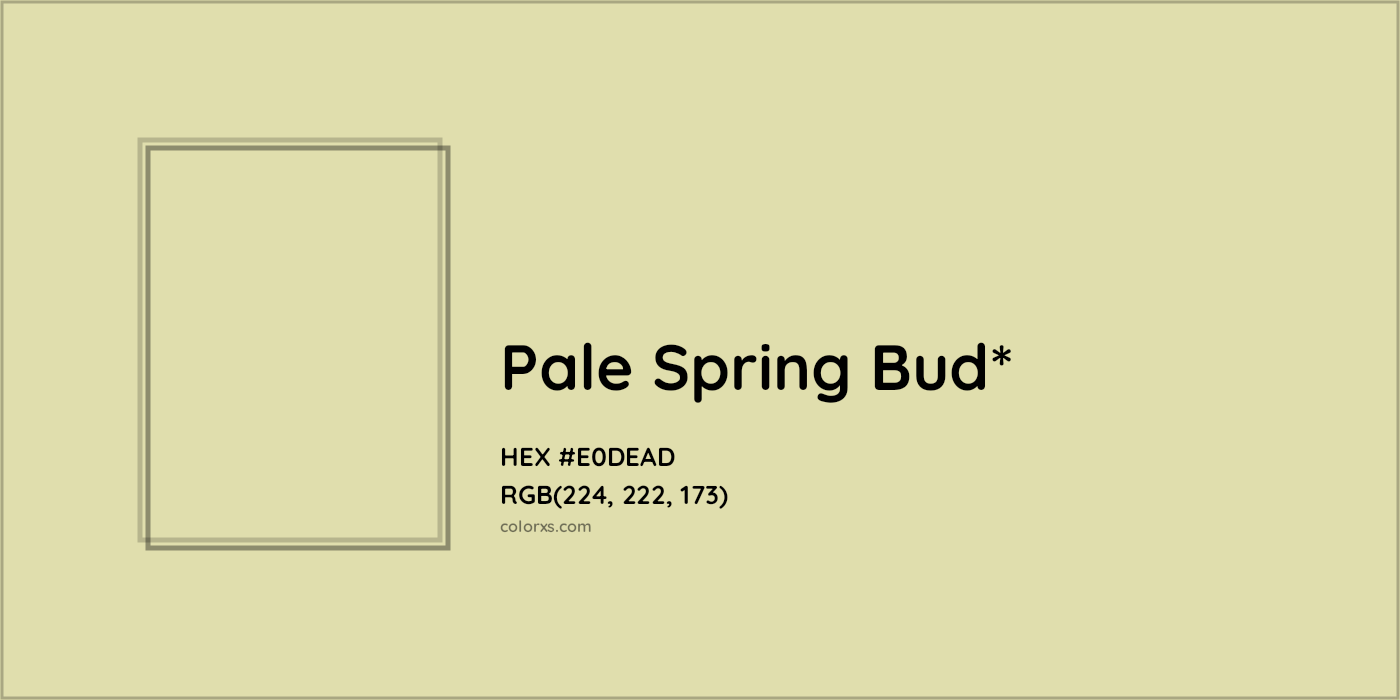 HEX #E0DEAD Color Name, Color Code, Palettes, Similar Paints, Images