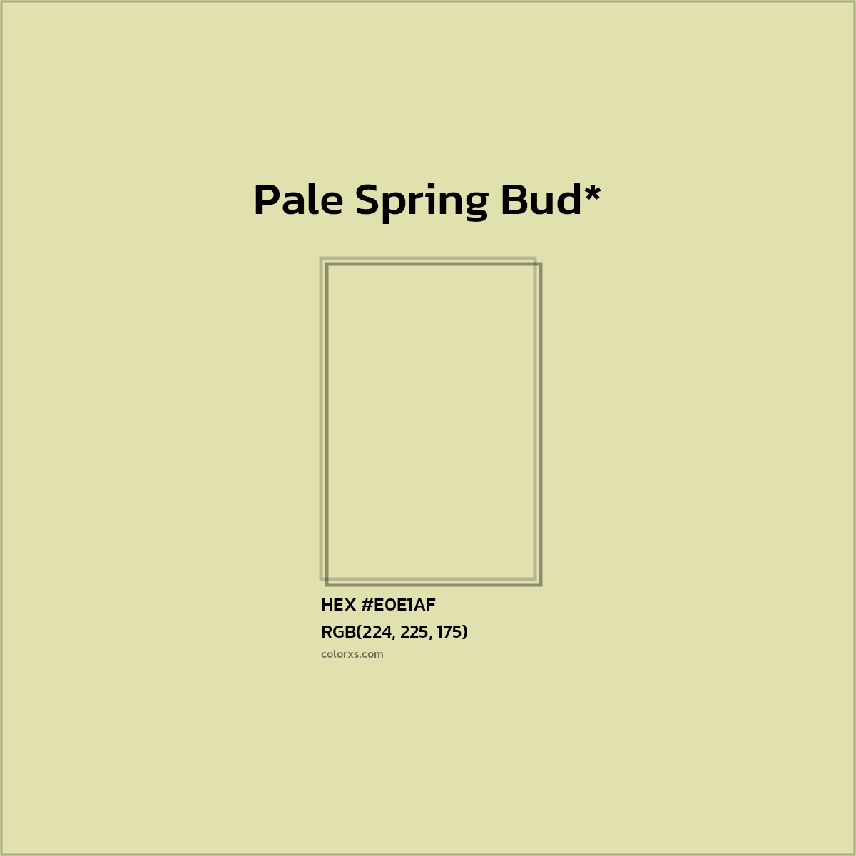 HEX #E0E1AF Color Name, Color Code, Palettes, Similar Paints, Images
