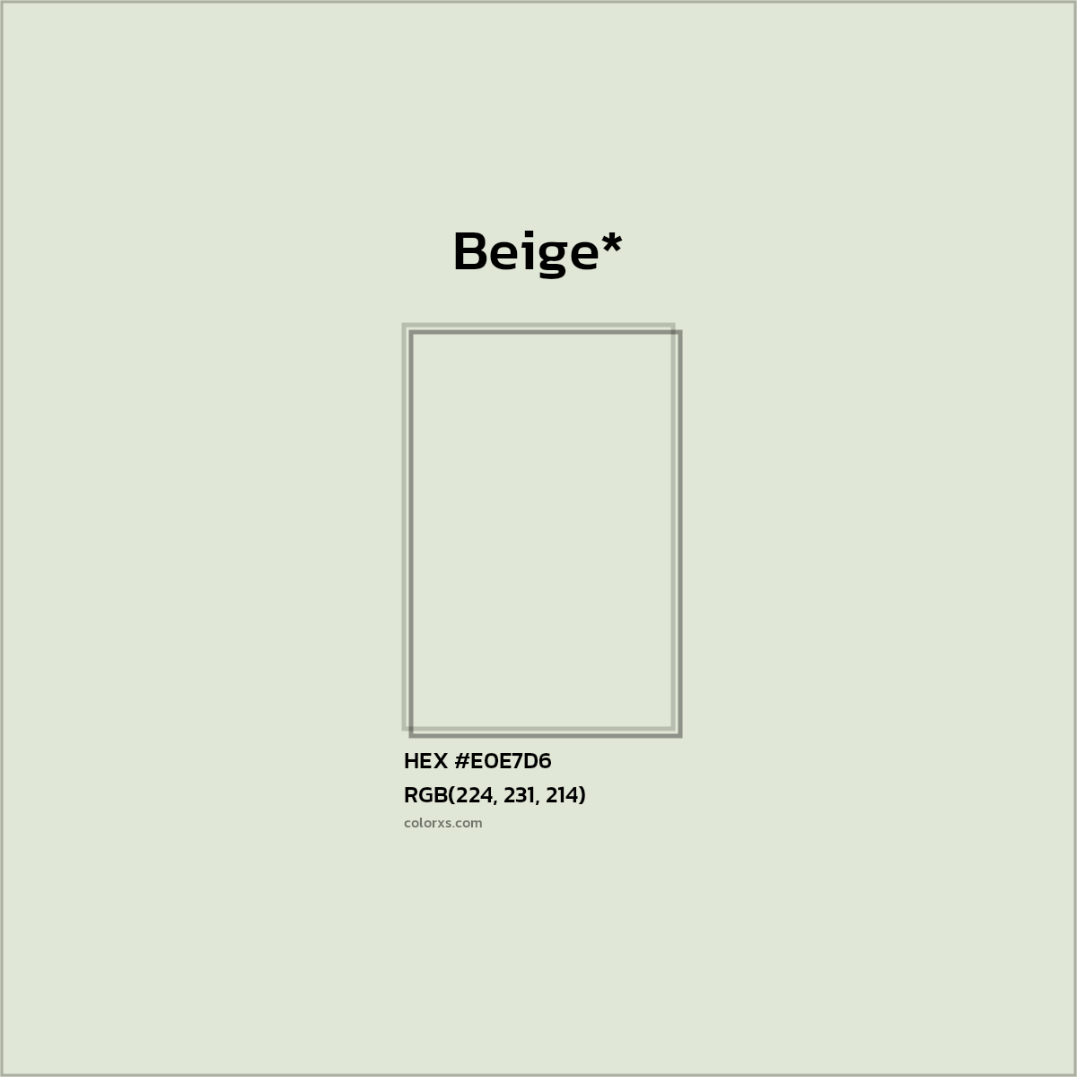 HEX #E0E7D6 Color Name, Color Code, Palettes, Similar Paints, Images