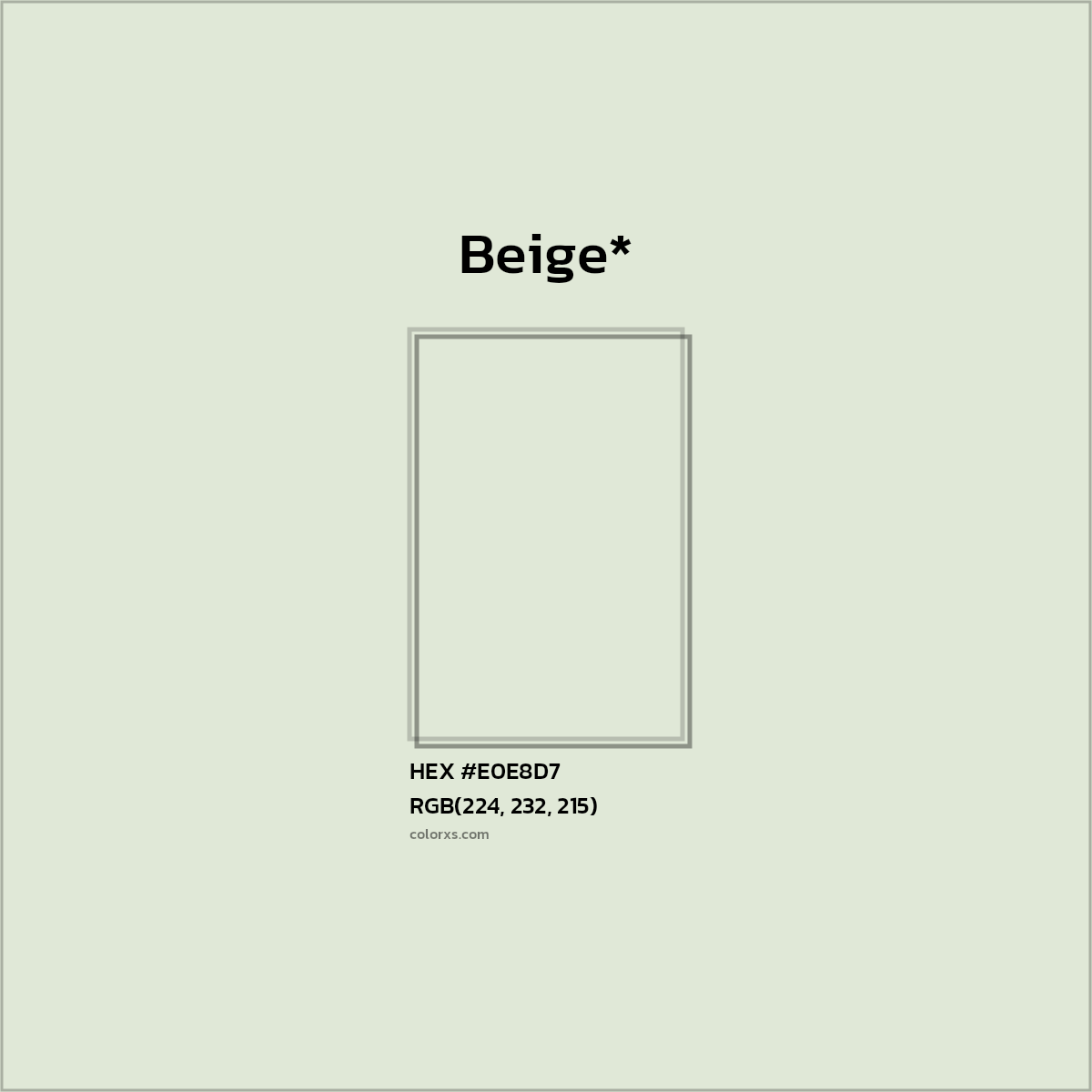 HEX #E0E8D7 Color Name, Color Code, Palettes, Similar Paints, Images