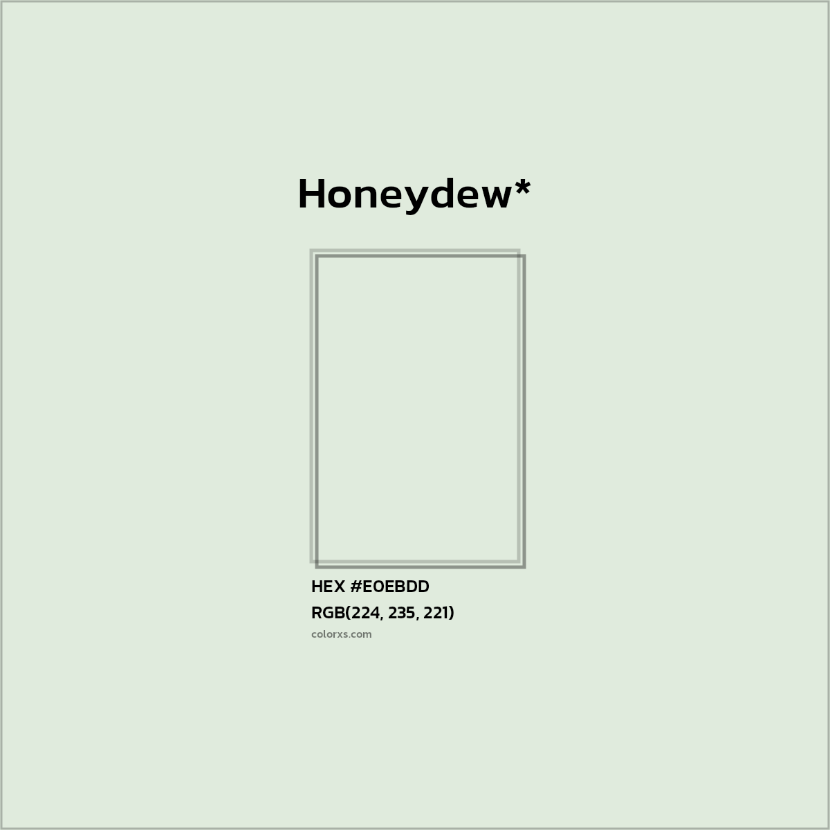 HEX #E0EBDD Color Name, Color Code, Palettes, Similar Paints, Images