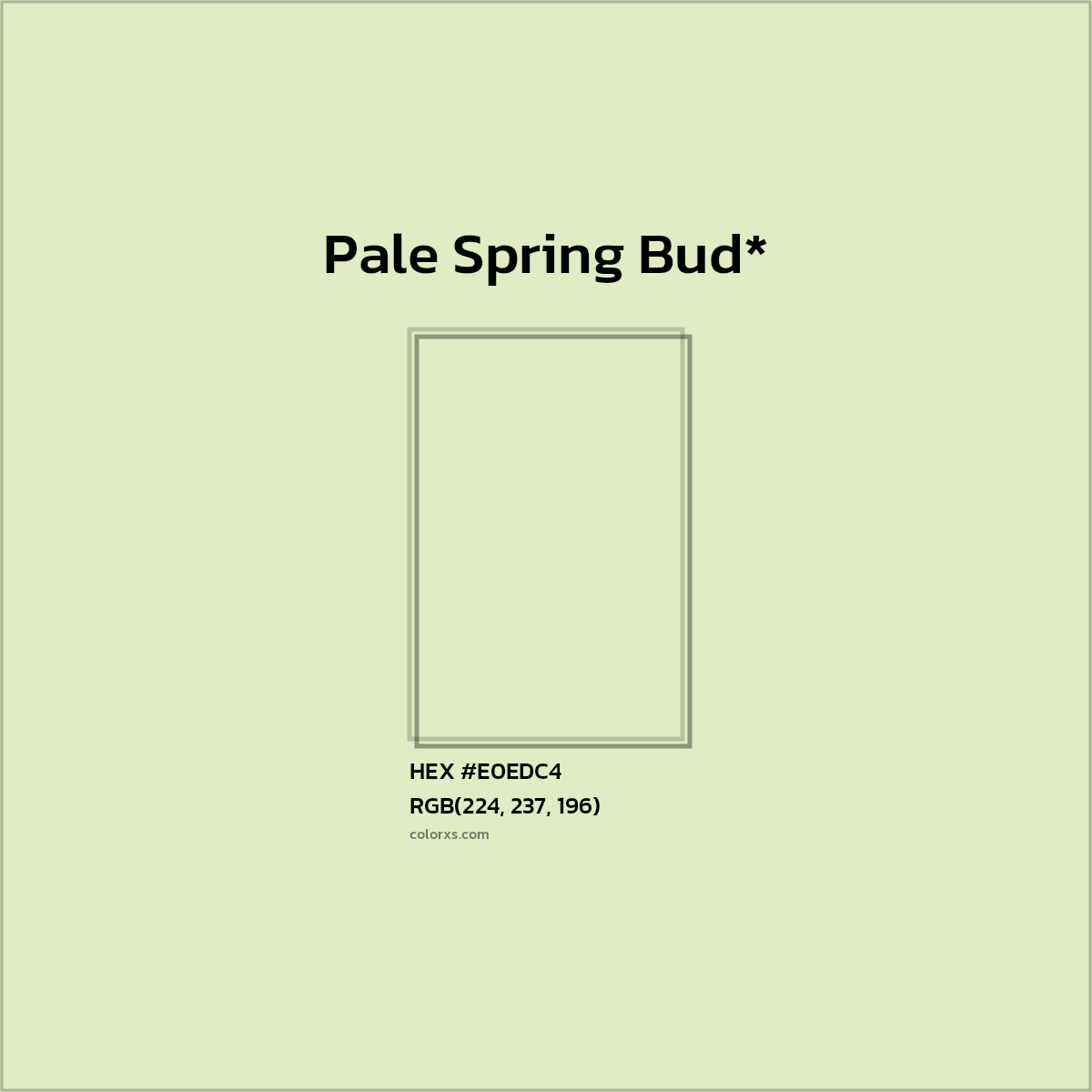 HEX #E0EDC4 Color Name, Color Code, Palettes, Similar Paints, Images