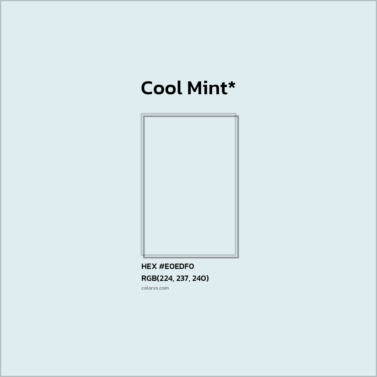 HEX #E0EDF0 Color Name, Color Code, Palettes, Similar Paints, Images