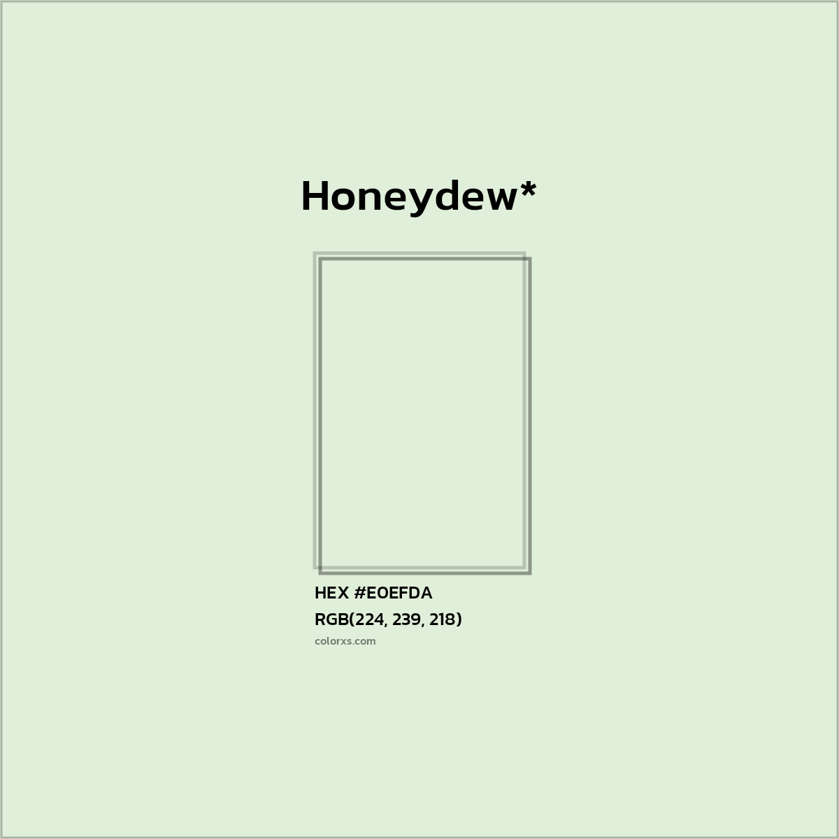HEX #E0EFDA Color Name, Color Code, Palettes, Similar Paints, Images