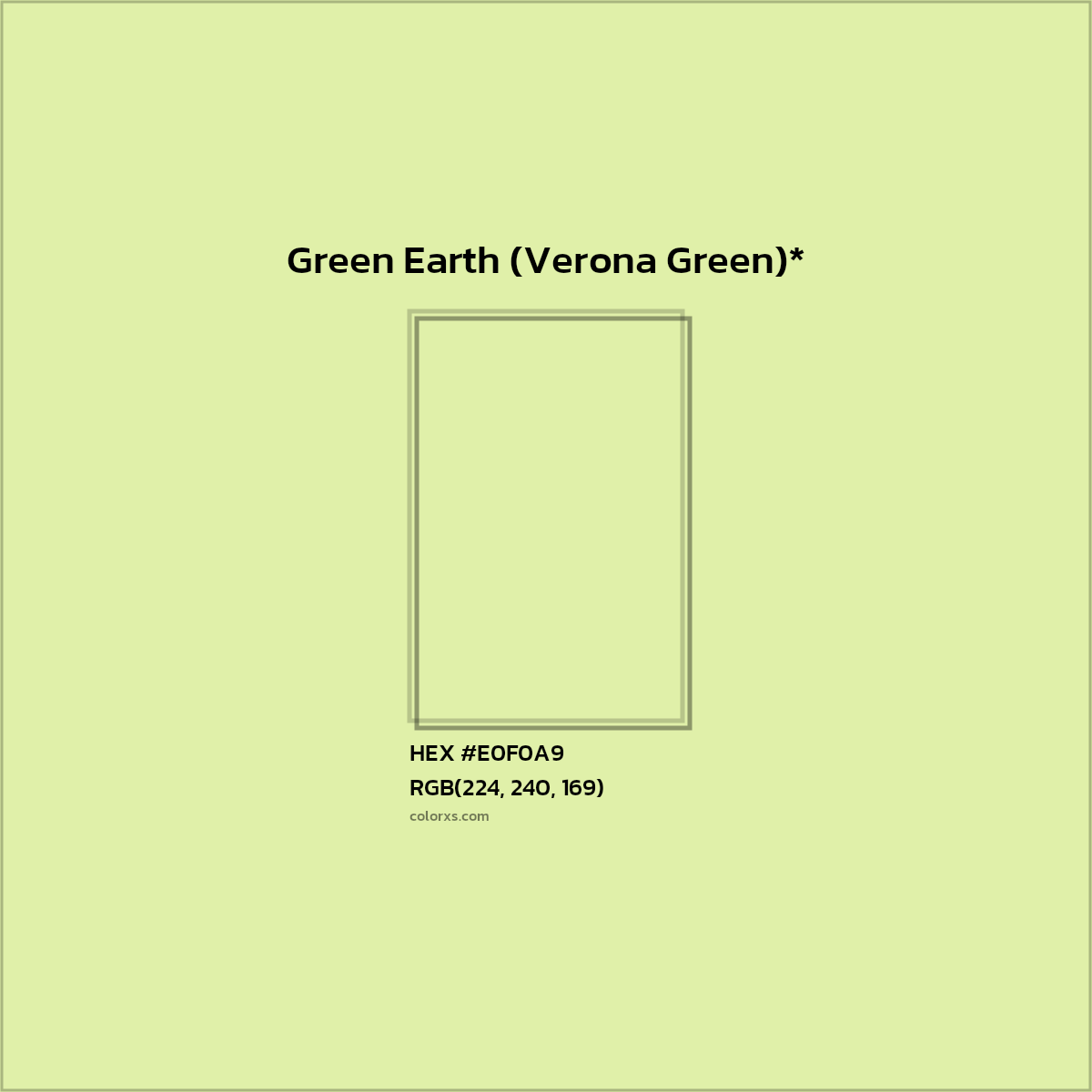 HEX #E0F0A9 Color Name, Color Code, Palettes, Similar Paints, Images