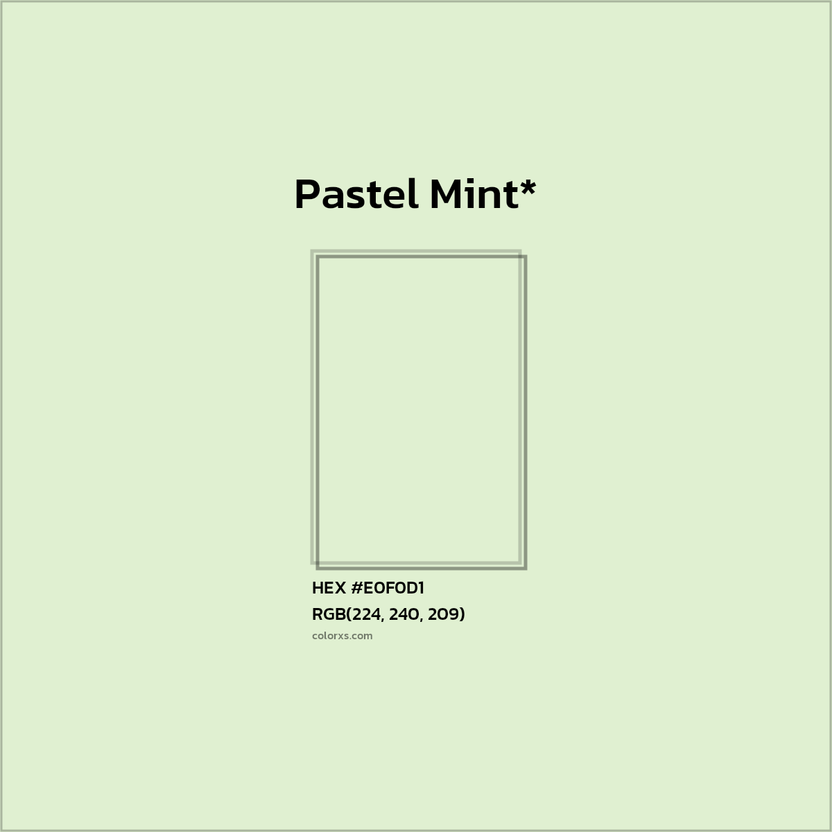 HEX #E0F0D1 Color Name, Color Code, Palettes, Similar Paints, Images