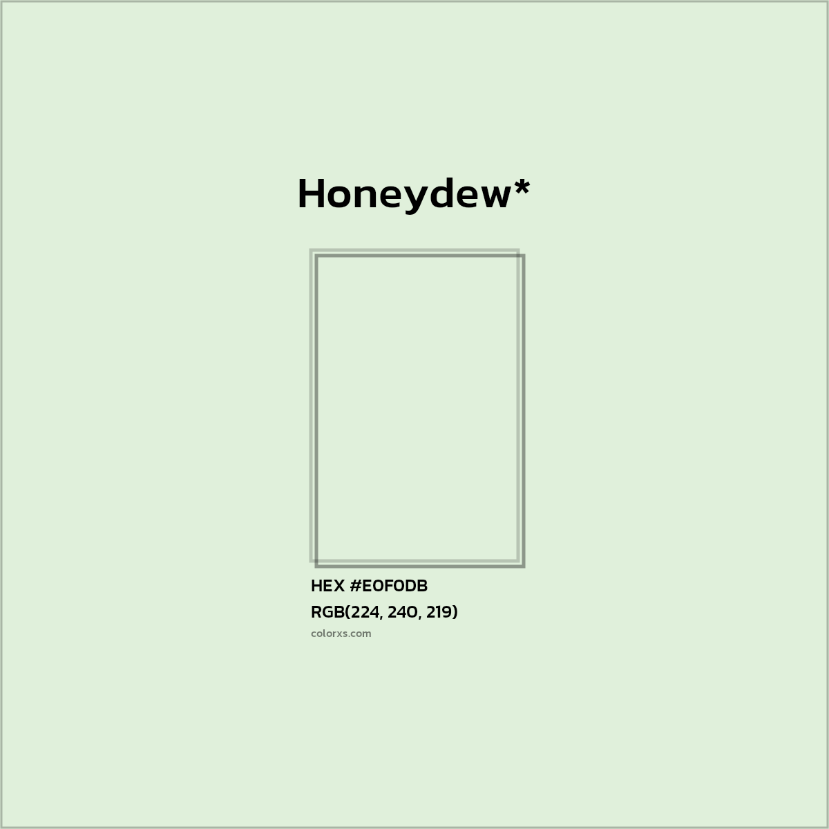 HEX #E0F0DB Color Name, Color Code, Palettes, Similar Paints, Images