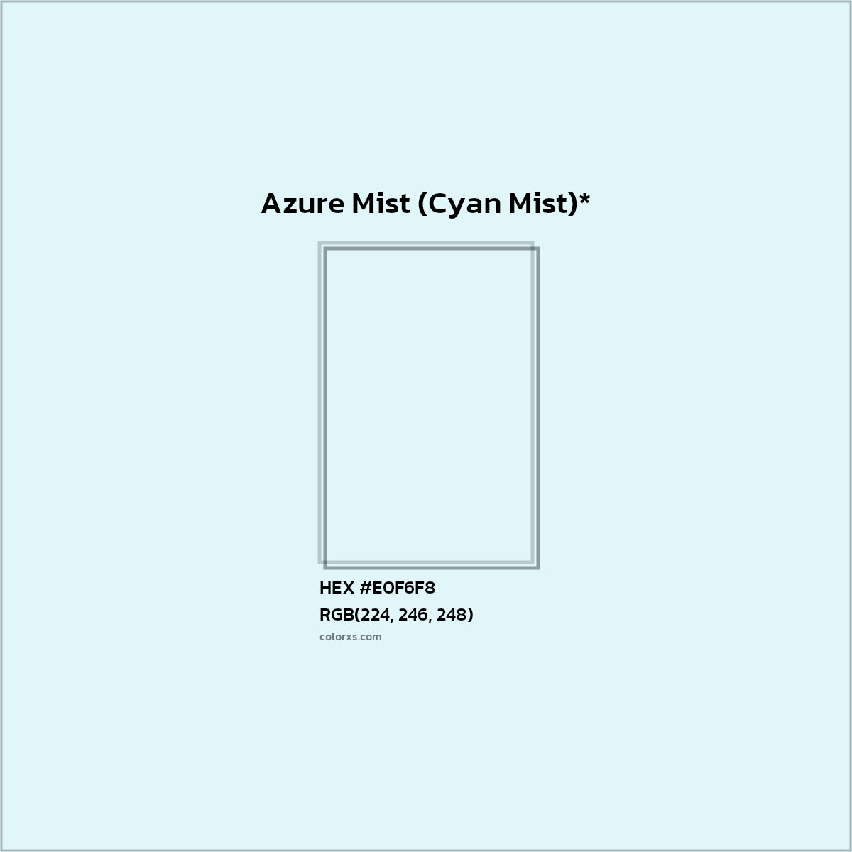 HEX #E0F6F8 Color Name, Color Code, Palettes, Similar Paints, Images