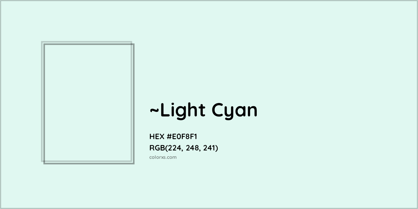HEX #E0F8F1 Color Name, Color Code, Palettes, Similar Paints, Images