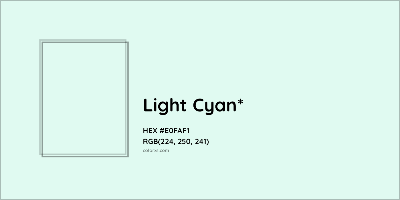 HEX #E0FAF1 Color Name, Color Code, Palettes, Similar Paints, Images