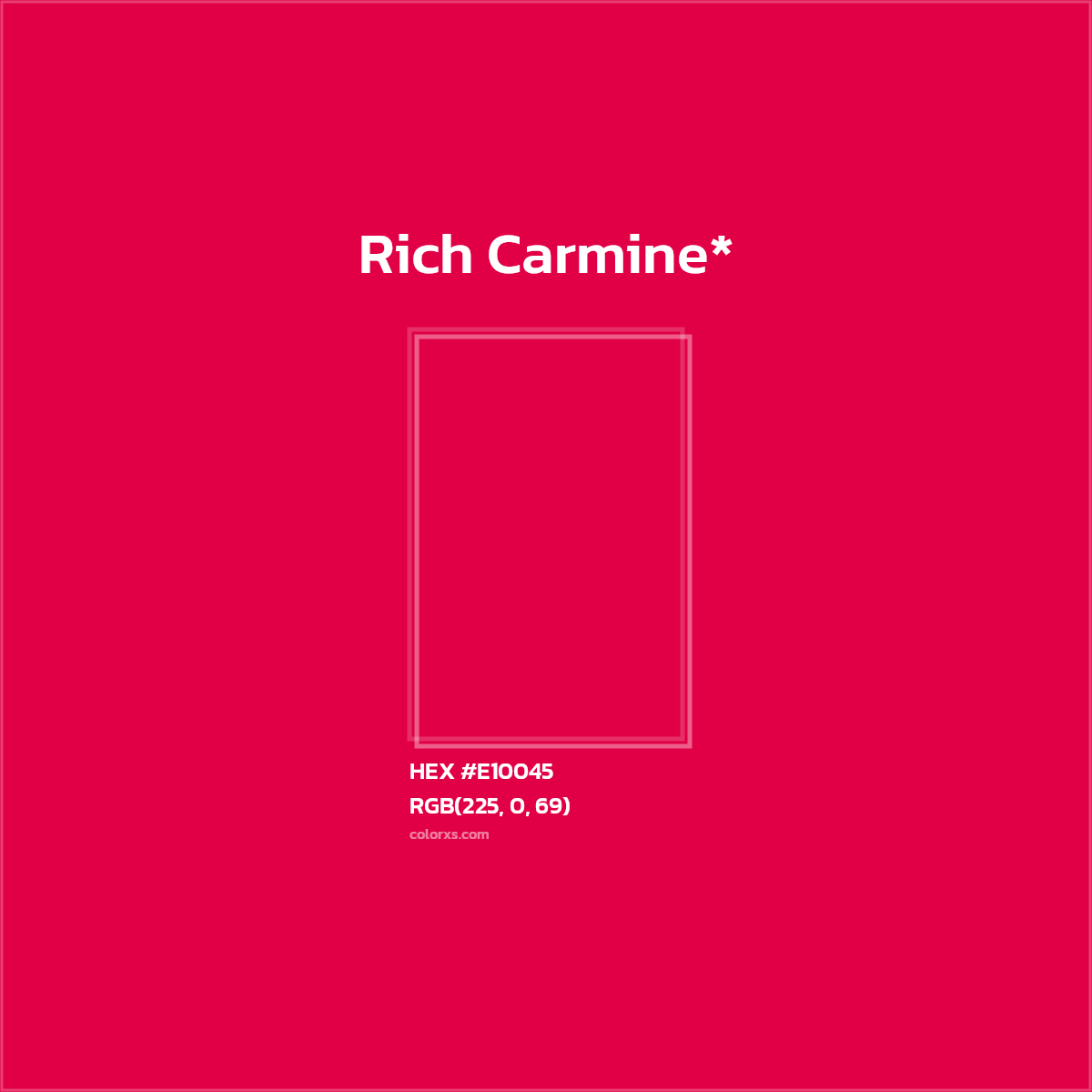 HEX #E10045 Color Name, Color Code, Palettes, Similar Paints, Images