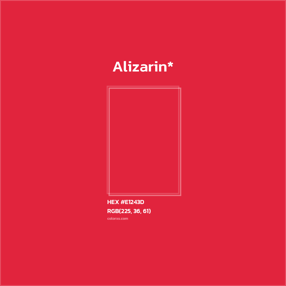 HEX #E1243D Color Name, Color Code, Palettes, Similar Paints, Images