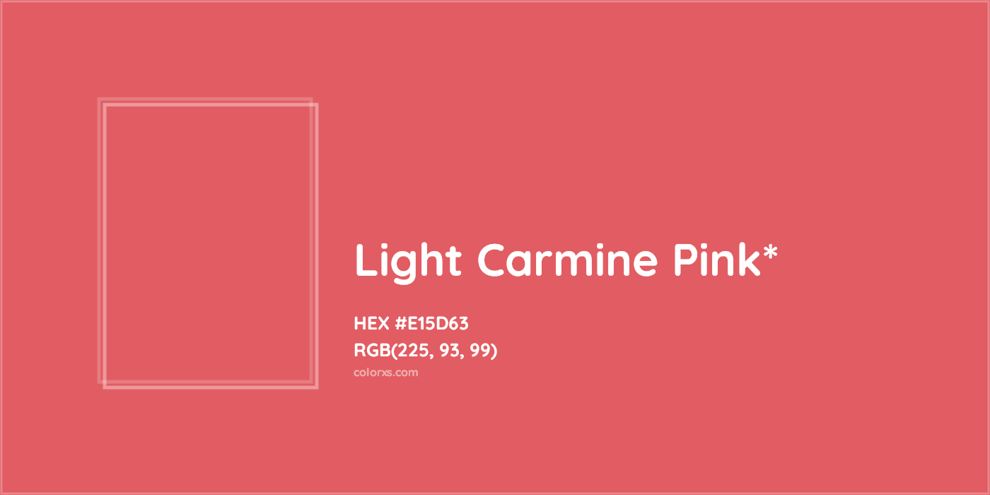 HEX #E15D63 Color Name, Color Code, Palettes, Similar Paints, Images